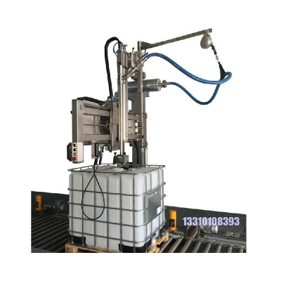 印染助劑灌裝機_1000升IBC噸桶重力式灌裝機精密灌裝一站式解決方案